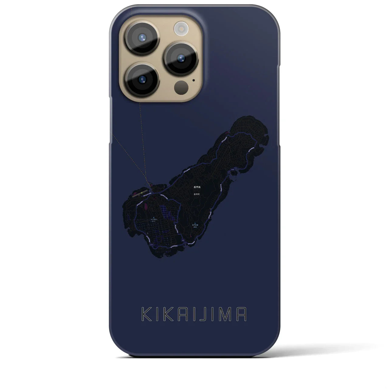 【喜界島(鹿児島県)】地図柄iPhoneケース(バックカバータイプ)