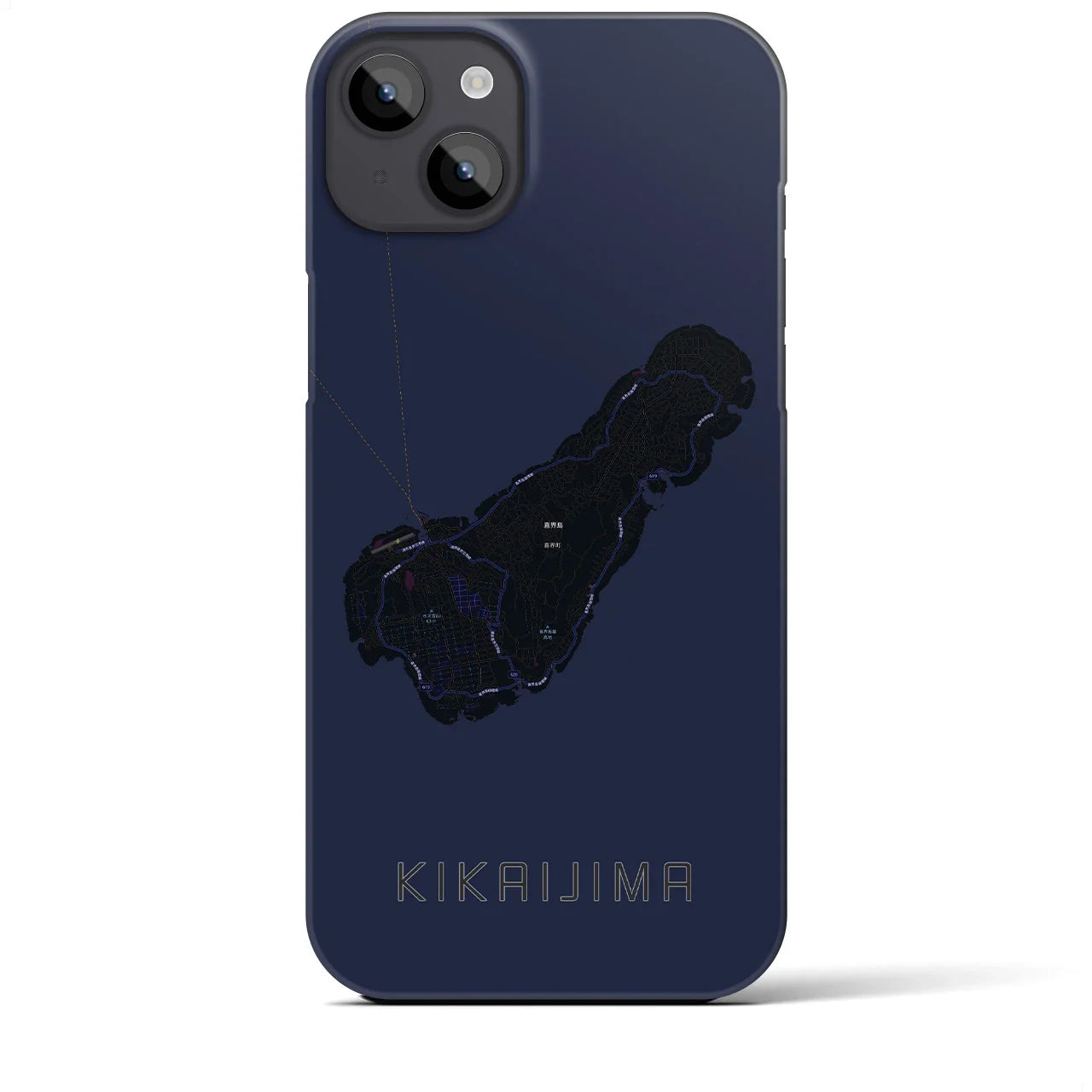 【喜界島(鹿児島県)】地図柄iPhoneケース(バックカバータイプ)