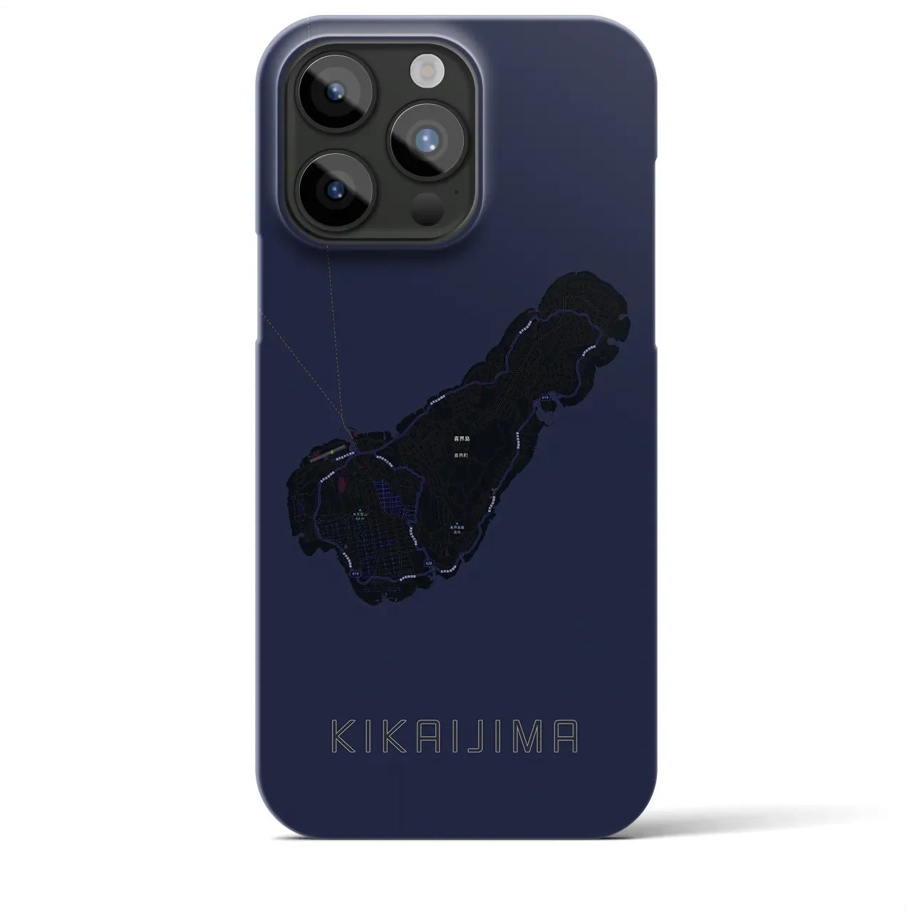 【喜界島(鹿児島県)】地図柄iPhoneケース(バックカバータイプ)