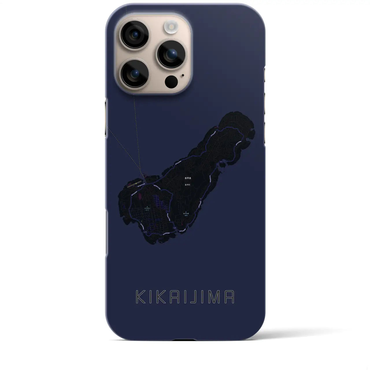 【喜界島(鹿児島県)】地図柄iPhoneケース(バックカバータイプ)