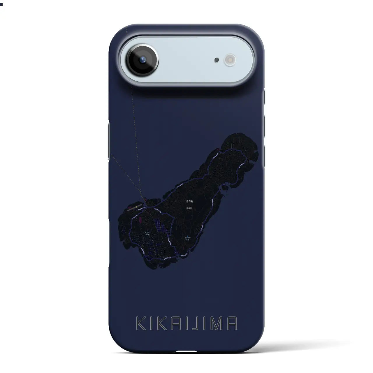 【喜界島(鹿児島県)】地図柄iPhoneケース(バックカバータイプ)