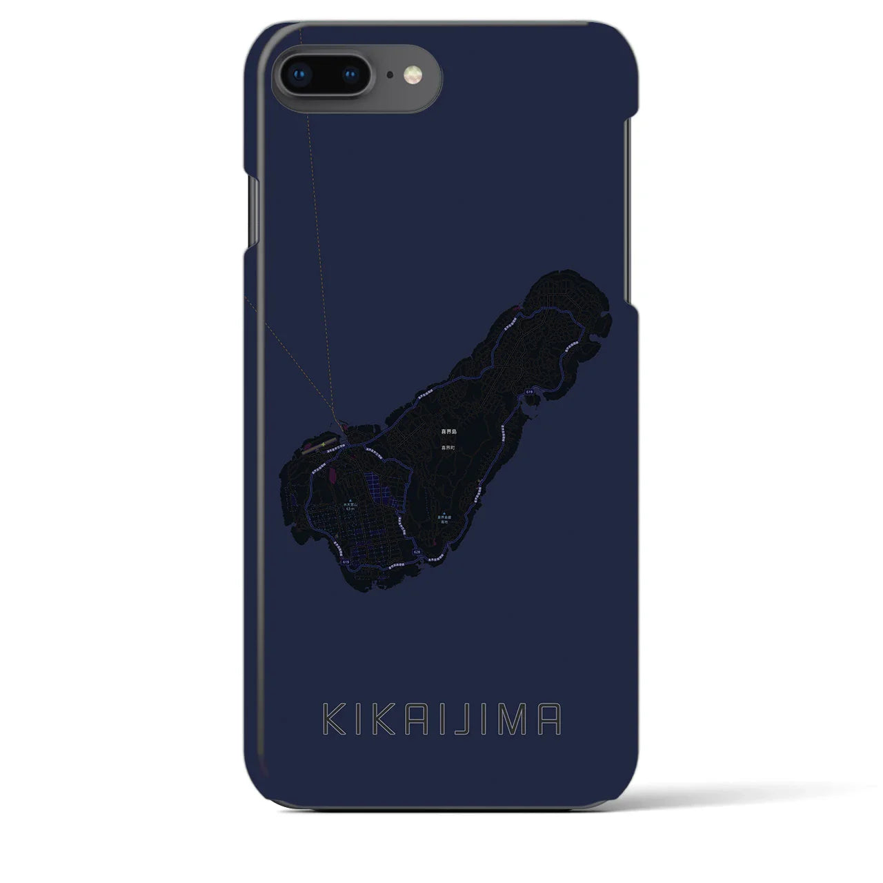 【喜界島(鹿児島県)】地図柄iPhoneケース(バックカバータイプ)