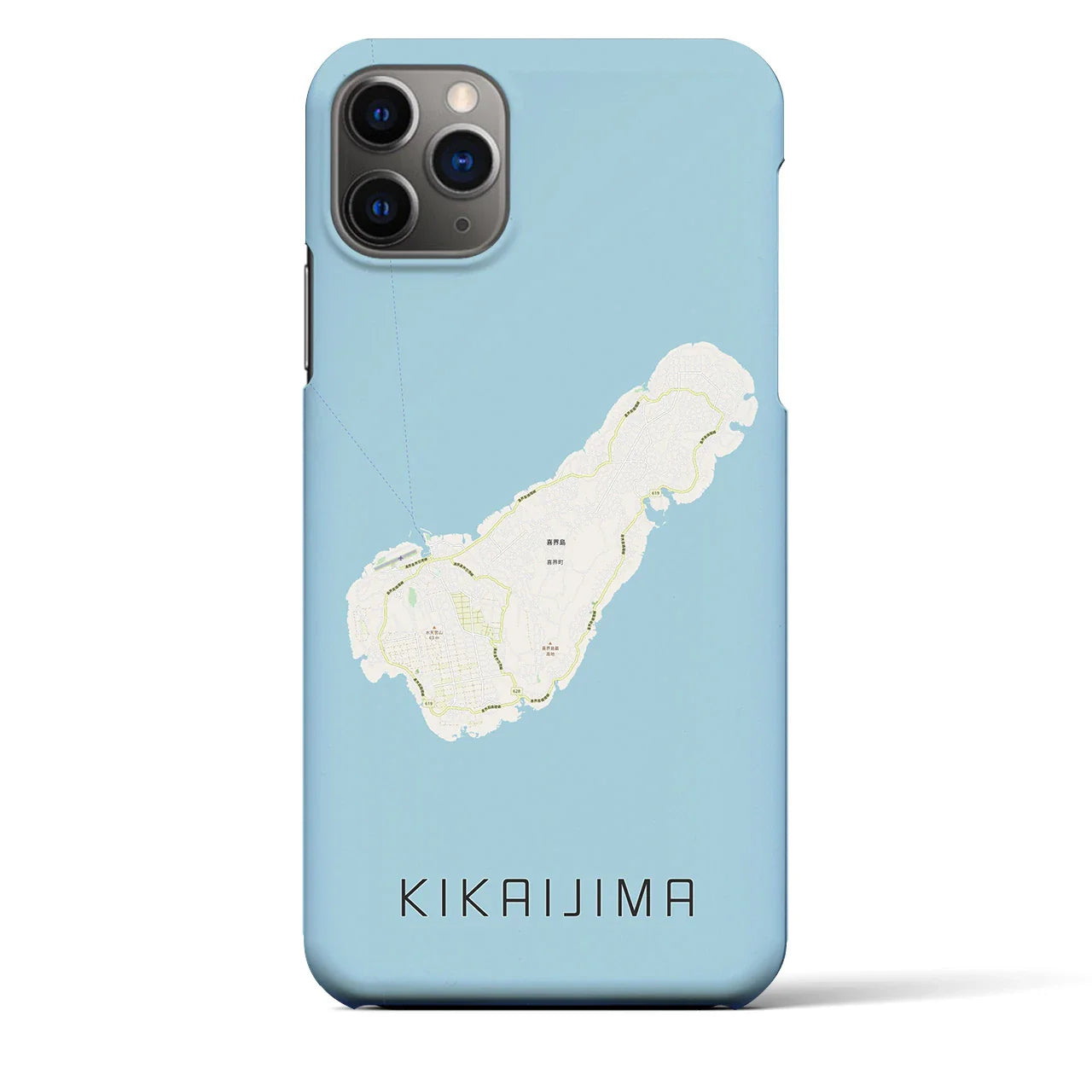 【喜界島(鹿児島県)】地図柄iPhoneケース(バックカバータイプ)