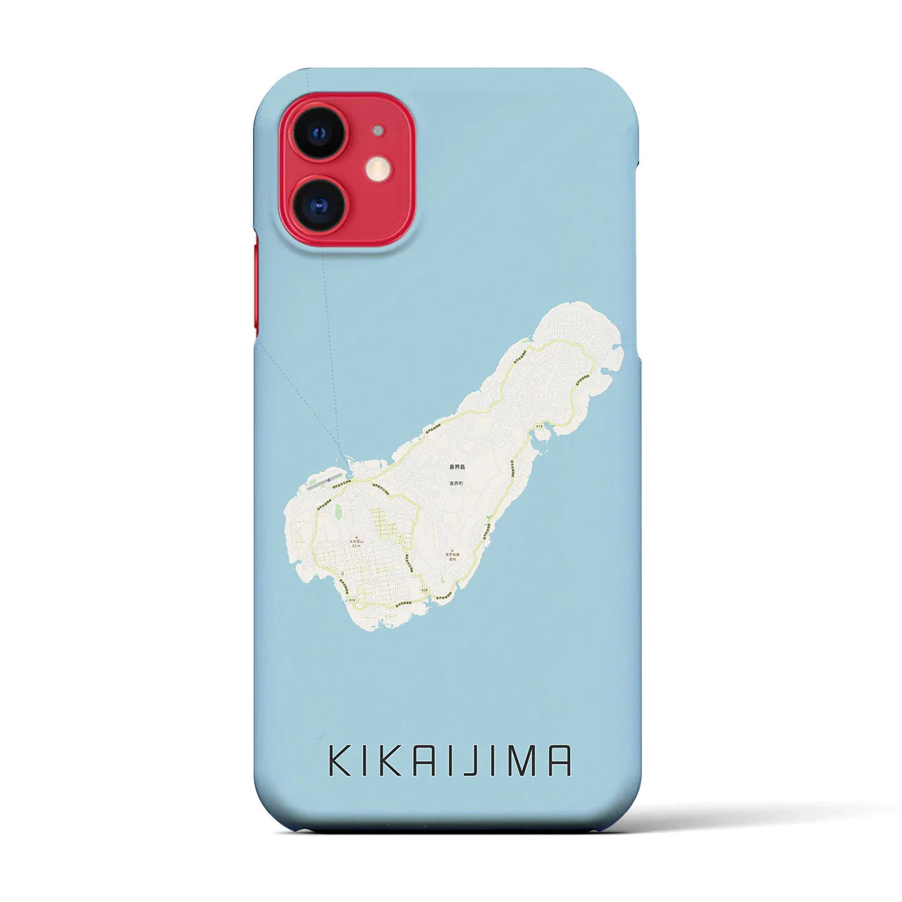 【喜界島(鹿児島県)】地図柄iPhoneケース(バックカバータイプ)