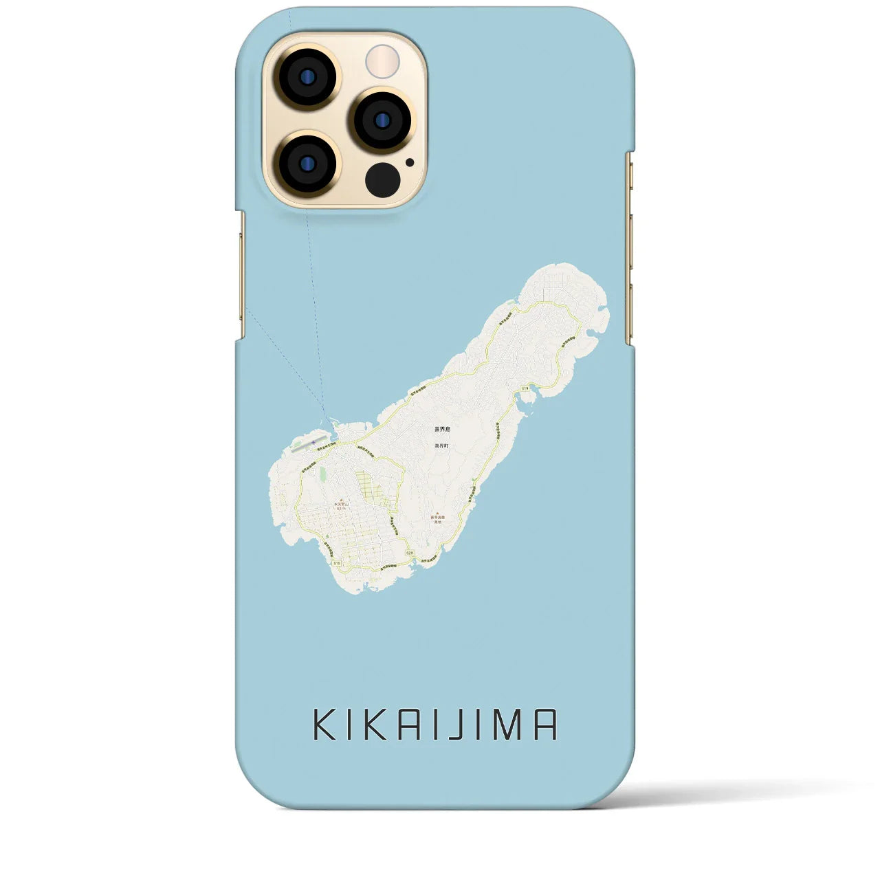 【喜界島(鹿児島県)】地図柄iPhoneケース(バックカバータイプ)