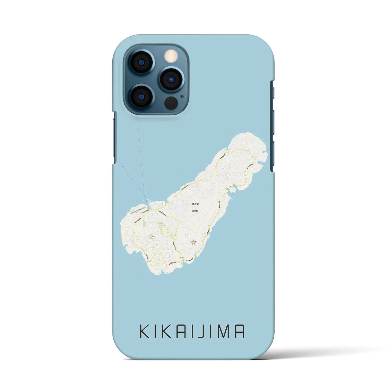 【喜界島(鹿児島県)】地図柄iPhoneケース(バックカバータイプ)