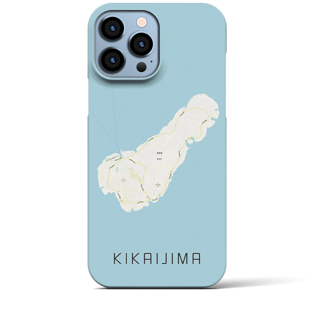 【喜界島(鹿児島県)】地図柄iPhoneケース(バックカバータイプ)