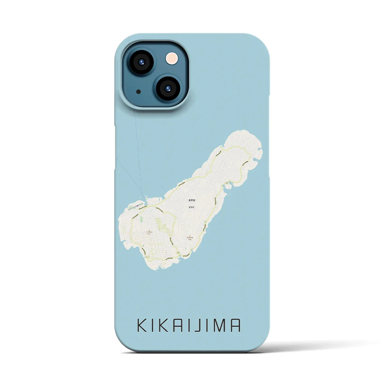 【喜界島(鹿児島県)】地図柄iPhoneケース(バックカバータイプ)
