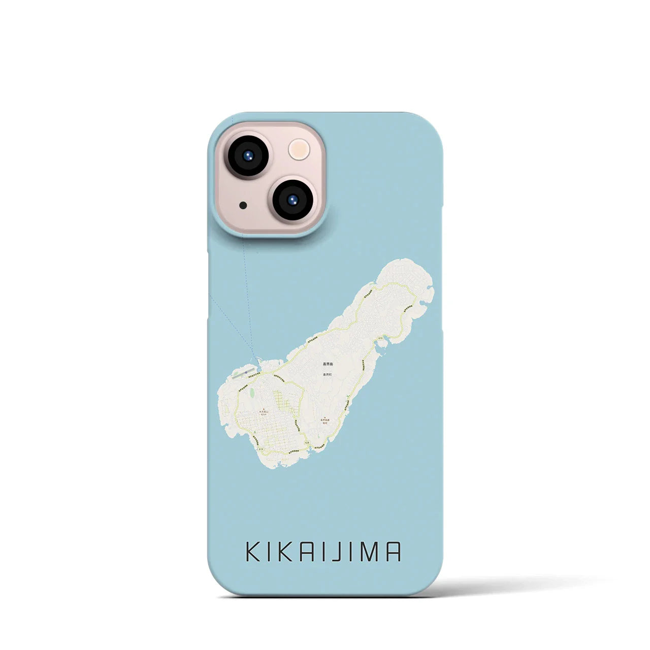 【喜界島(鹿児島県)】地図柄iPhoneケース(バックカバータイプ)