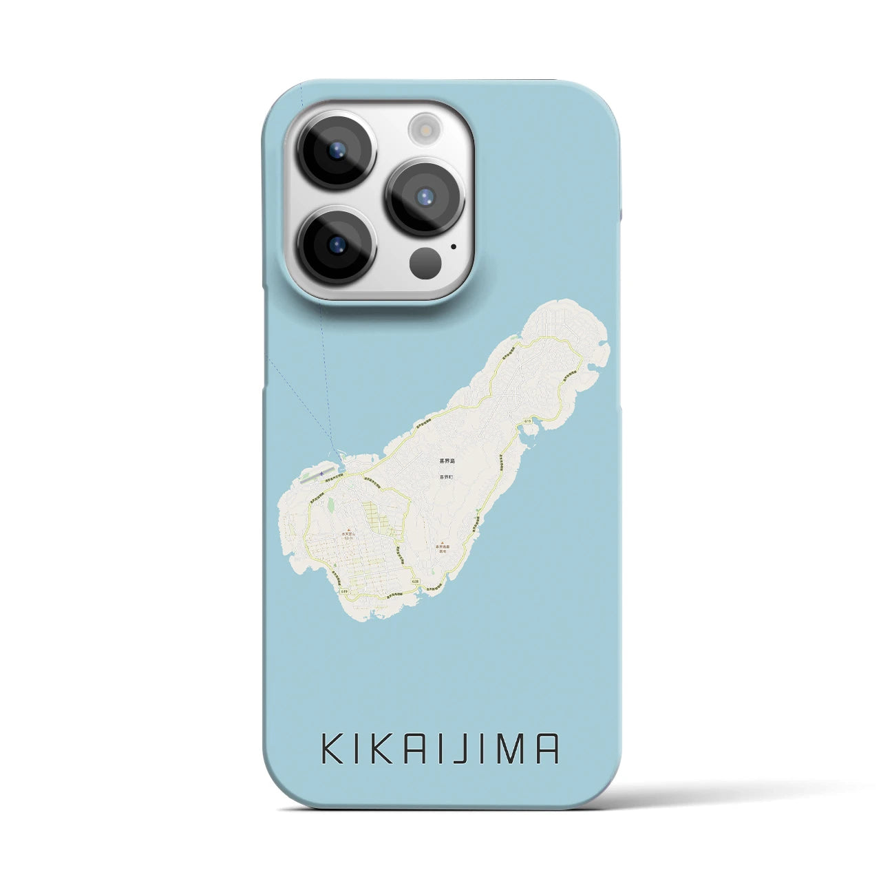 【喜界島(鹿児島県)】地図柄iPhoneケース(バックカバータイプ)