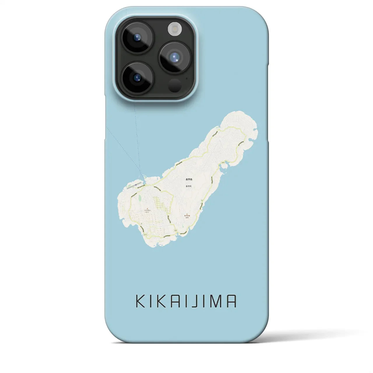【喜界島(鹿児島県)】地図柄iPhoneケース(バックカバータイプ)