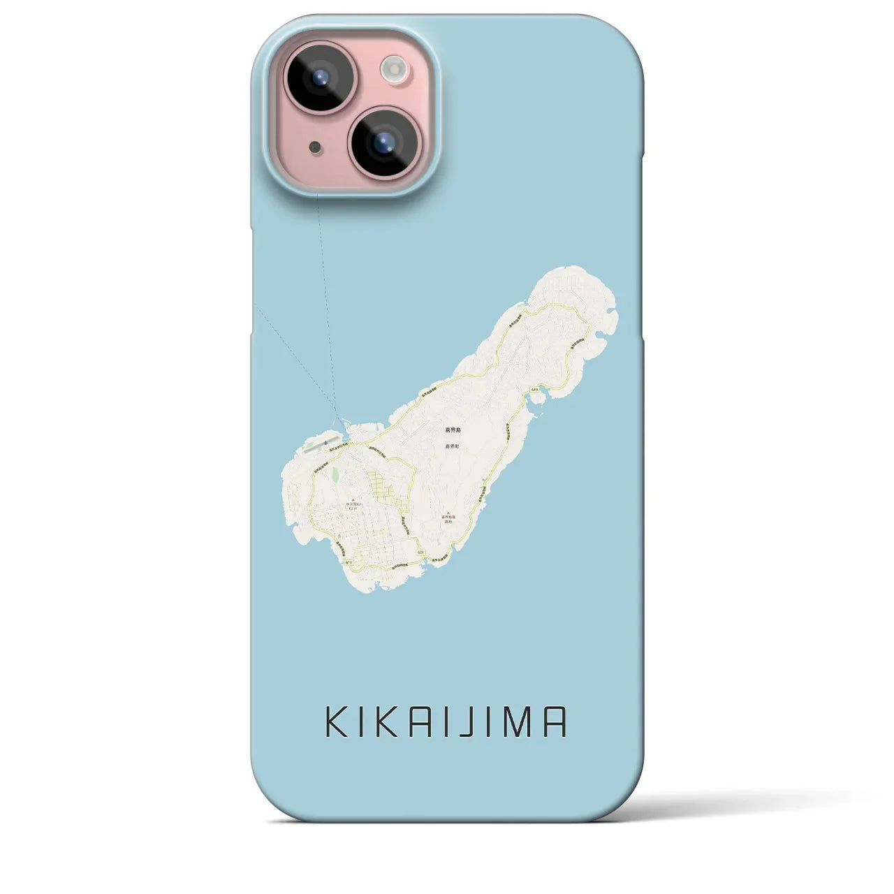 【喜界島(鹿児島県)】地図柄iPhoneケース(バックカバータイプ)