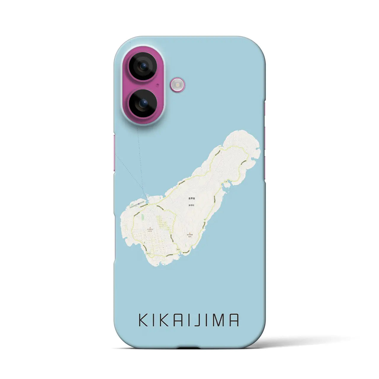 【喜界島(鹿児島県)】地図柄iPhoneケース(バックカバータイプ)