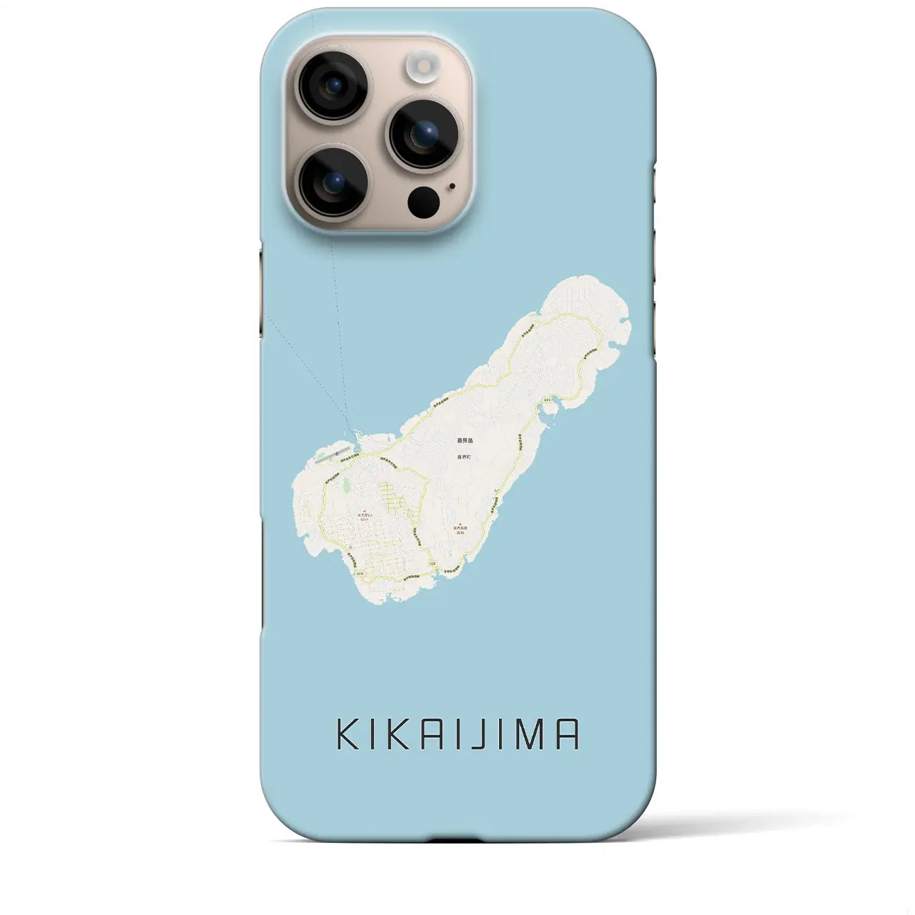 【喜界島(鹿児島県)】地図柄iPhoneケース(バックカバータイプ)