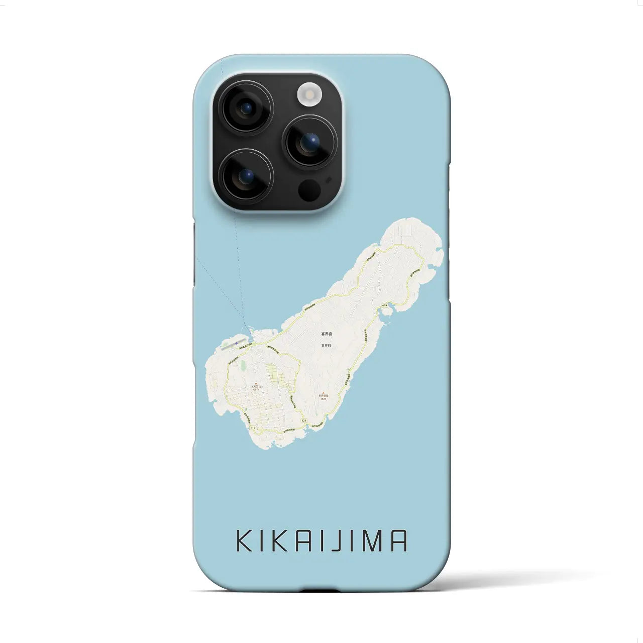 【喜界島(鹿児島県)】地図柄iPhoneケース(バックカバータイプ)