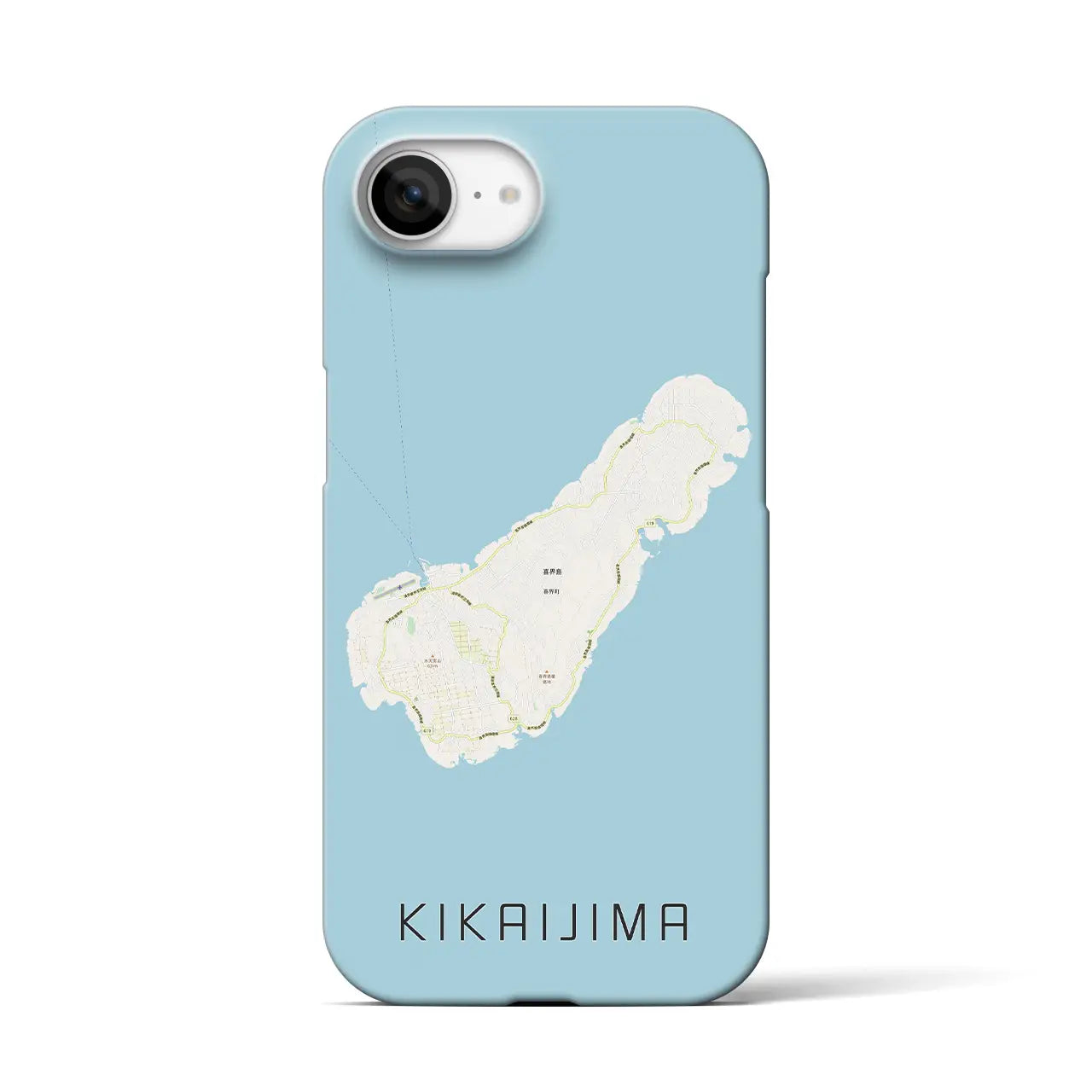 【喜界島(鹿児島県)】地図柄iPhoneケース(バックカバータイプ)