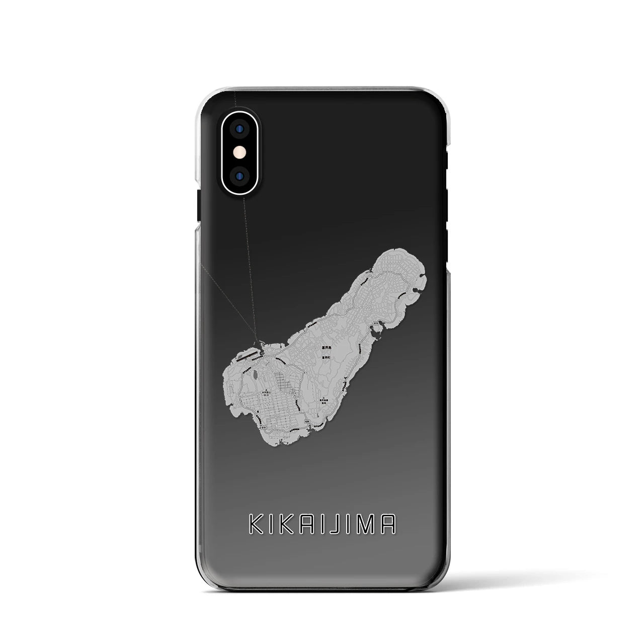 【喜界島(鹿児島県)】地図柄iPhoneケース(クリアタイプ)