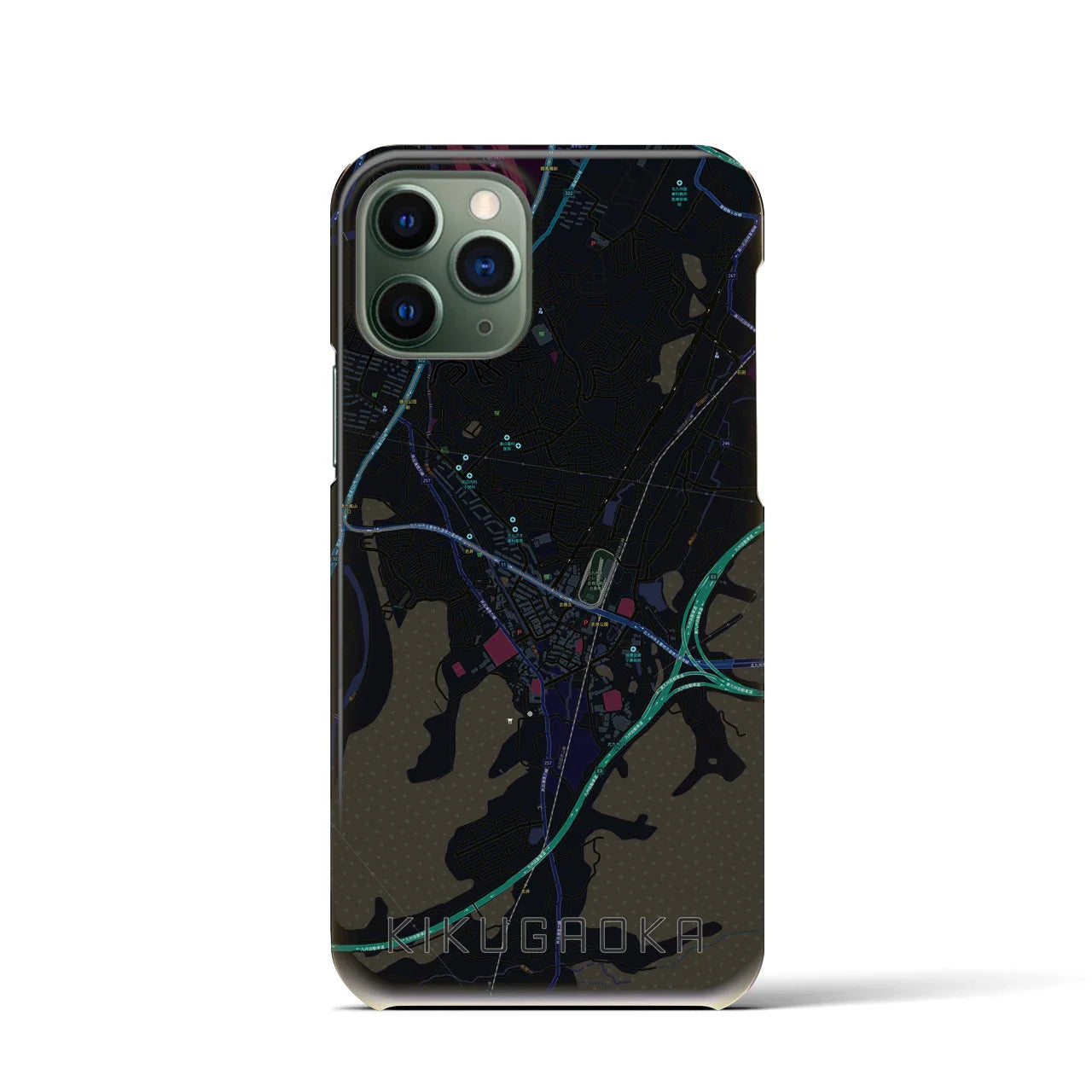 【企救丘(福岡県)】地図柄iPhoneケース(バックカバータイプ)