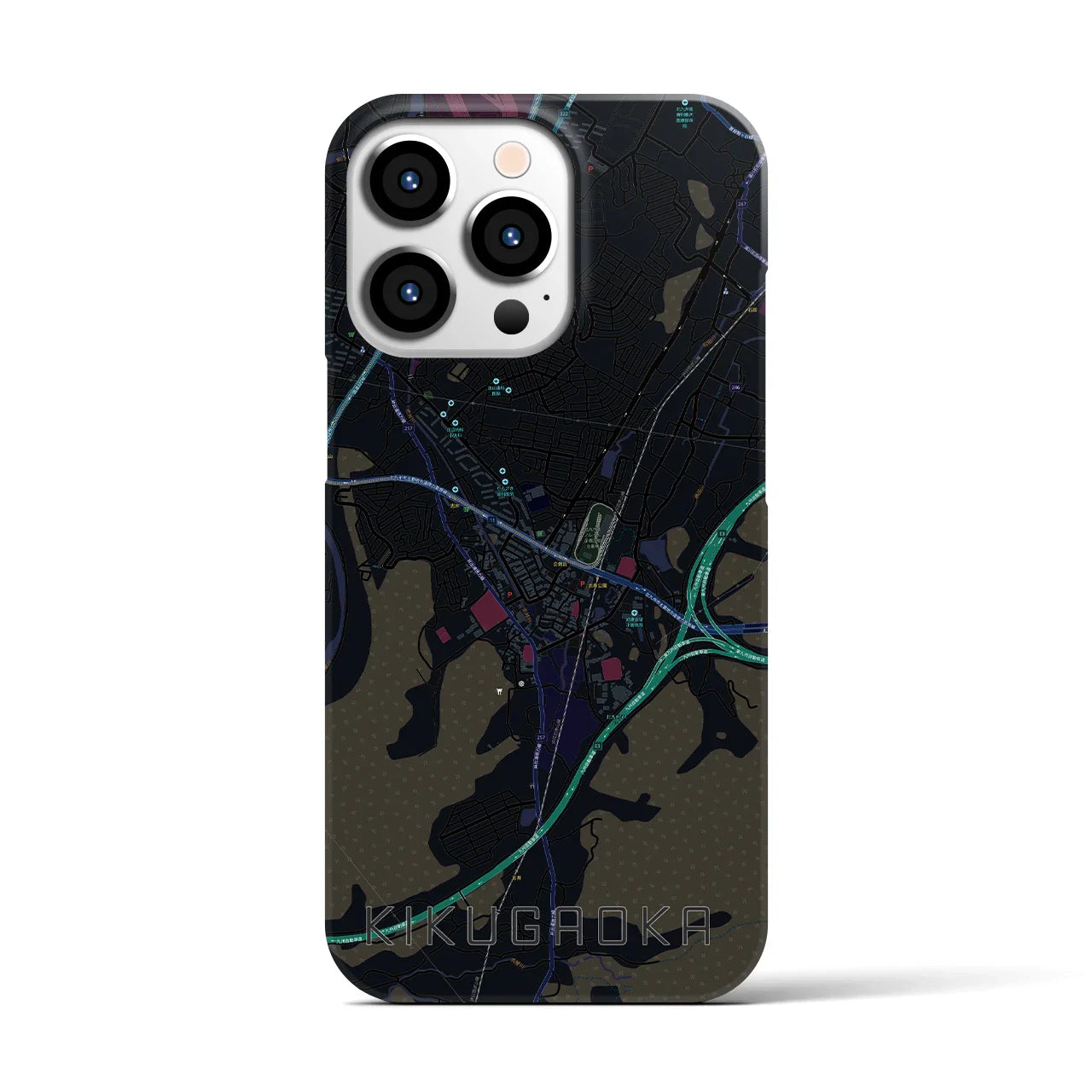 【企救丘(福岡県)】地図柄iPhoneケース(バックカバータイプ)