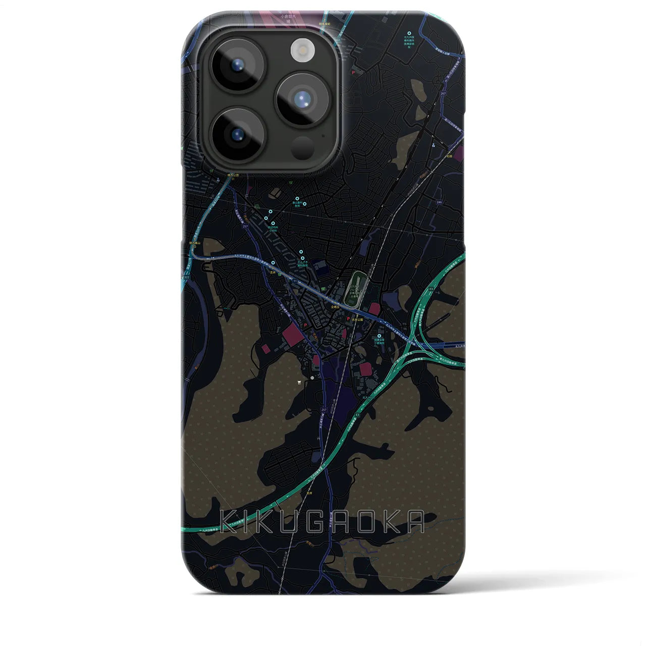 【企救丘(福岡県)】地図柄iPhoneケース(バックカバータイプ)