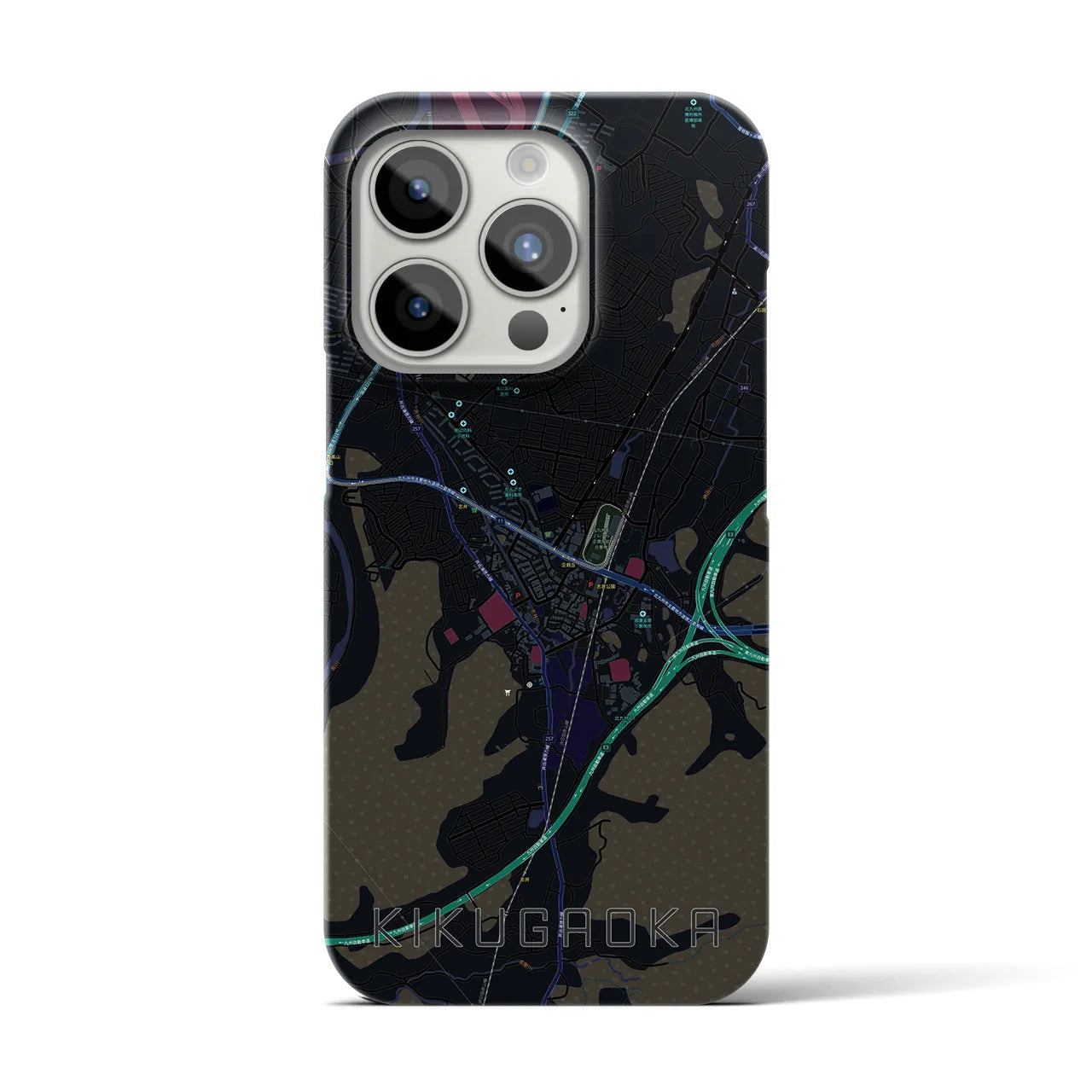 【企救丘(福岡県)】地図柄iPhoneケース(バックカバータイプ)
