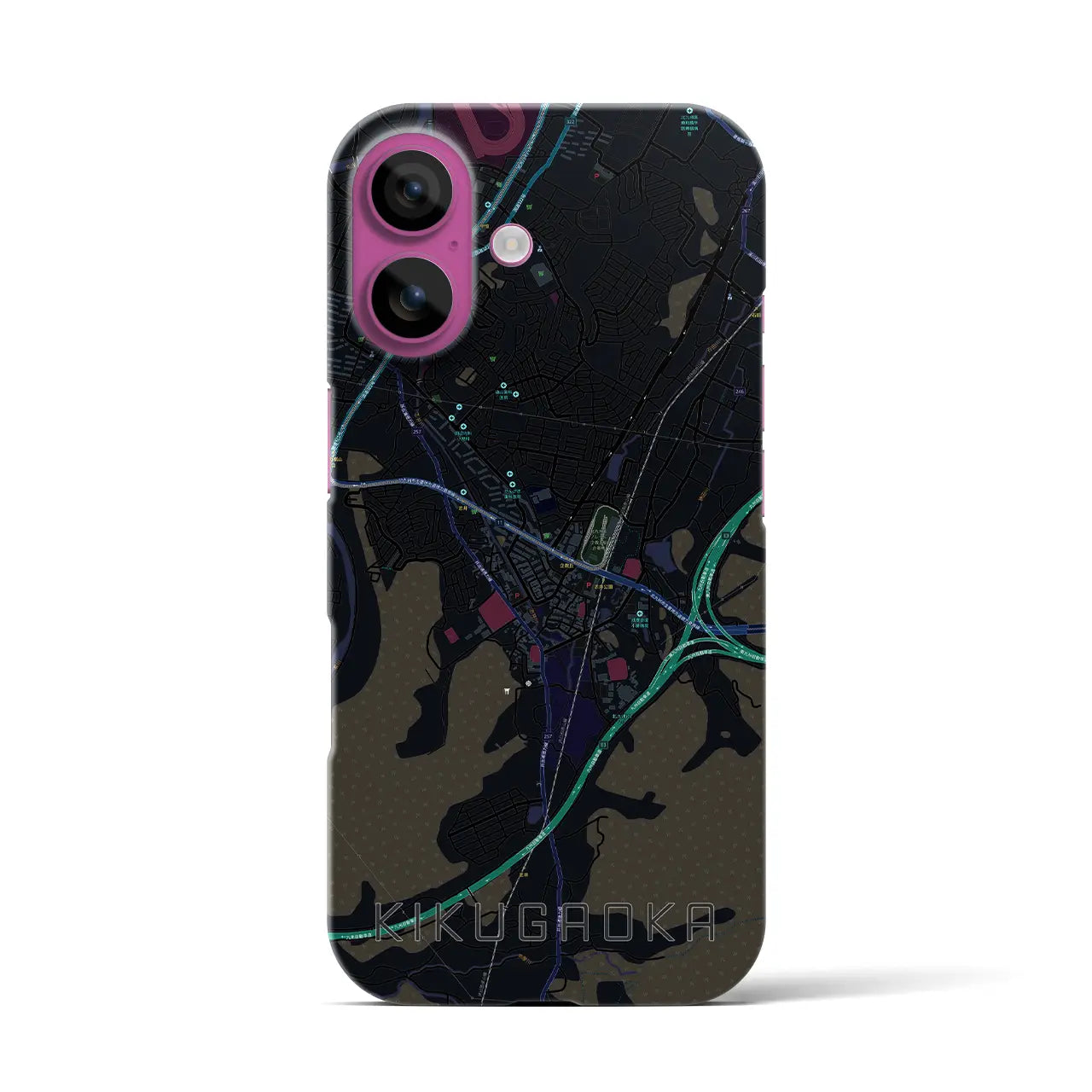 【企救丘(福岡県)】地図柄iPhoneケース(バックカバータイプ)