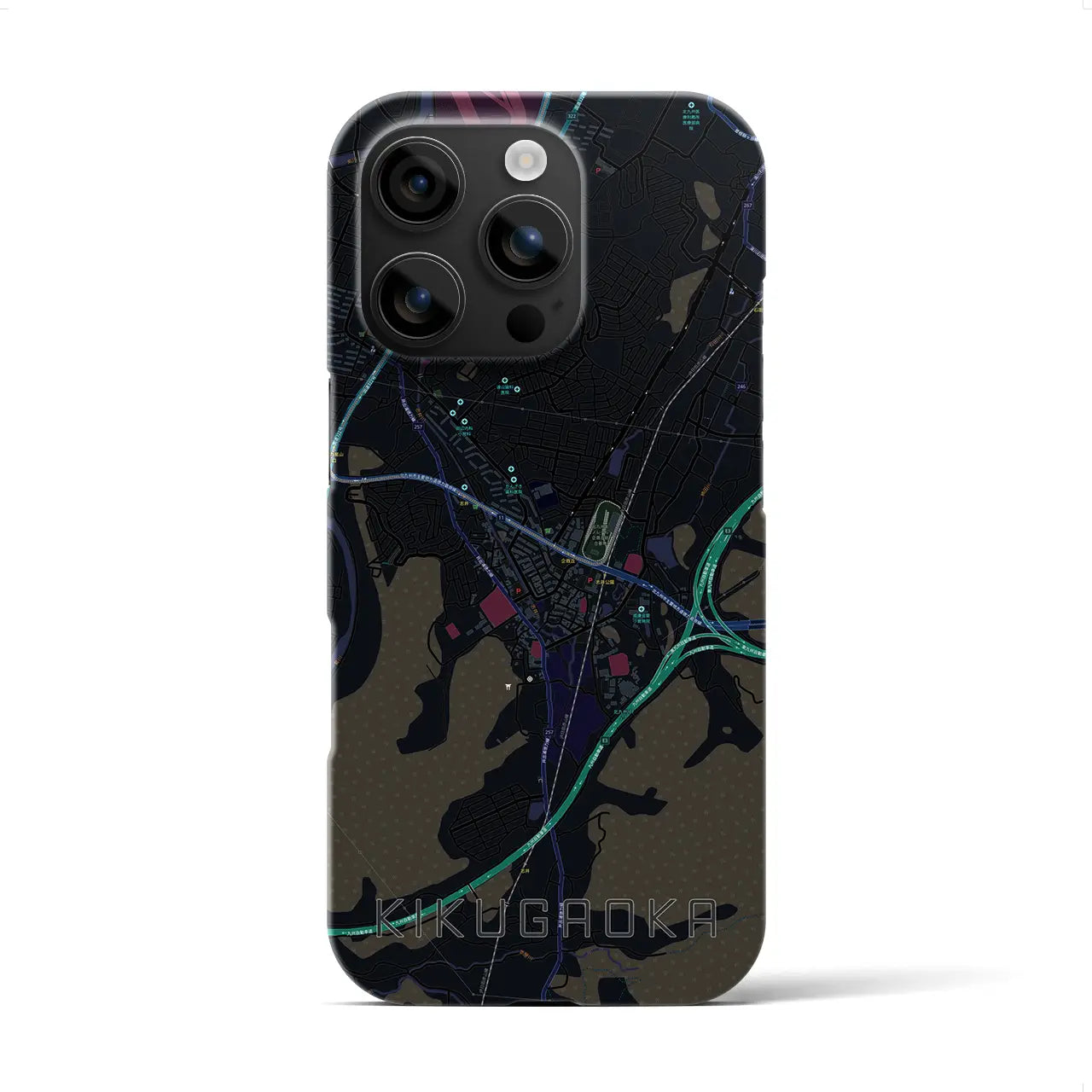 【企救丘(福岡県)】地図柄iPhoneケース(バックカバータイプ)