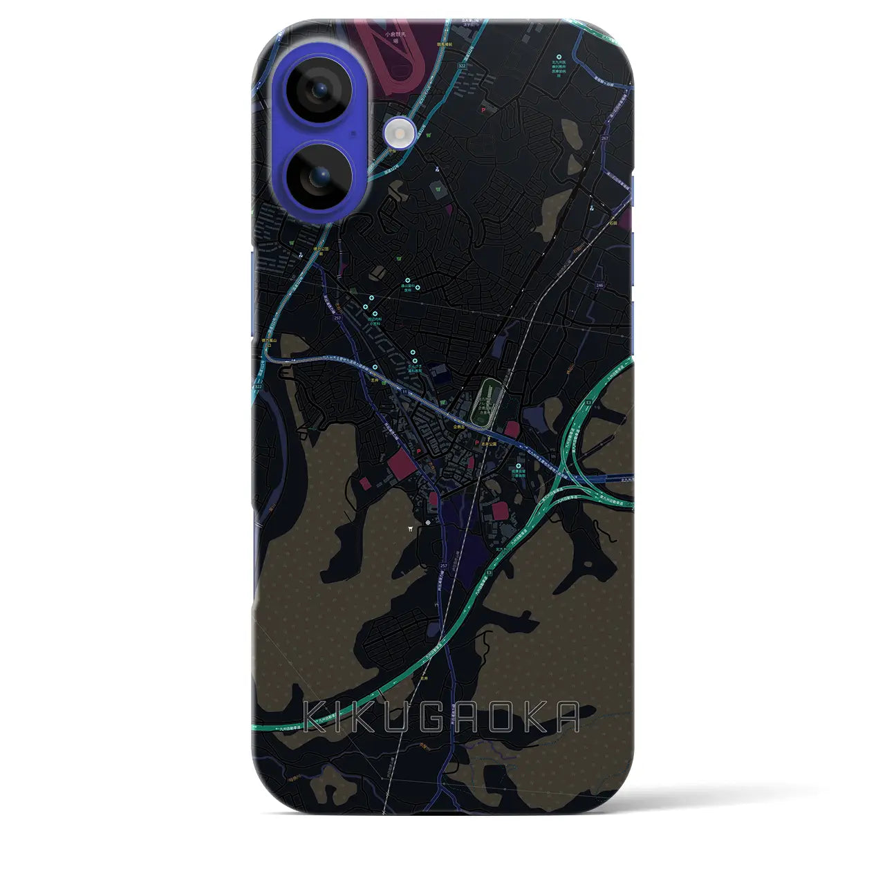 【企救丘(福岡県)】地図柄iPhoneケース(バックカバータイプ)