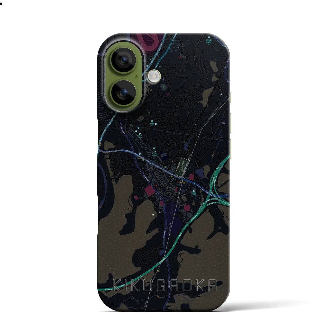 【企救丘(福岡県)】地図柄iPhoneケース(バックカバータイプ)