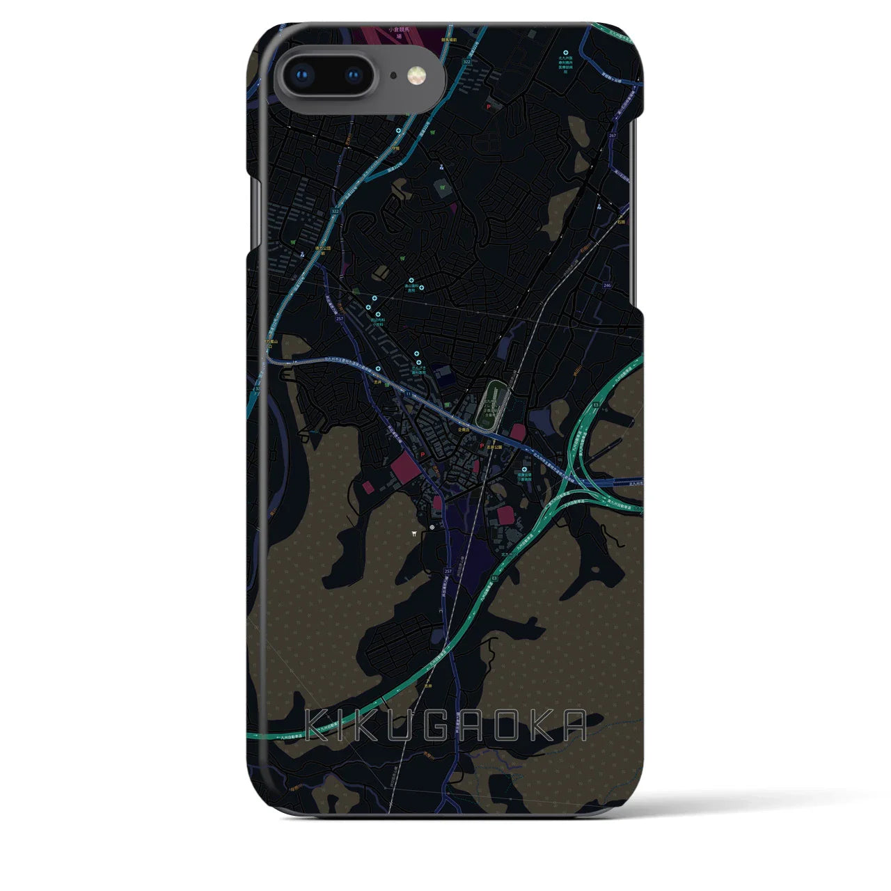 【企救丘(福岡県)】地図柄iPhoneケース(バックカバータイプ)