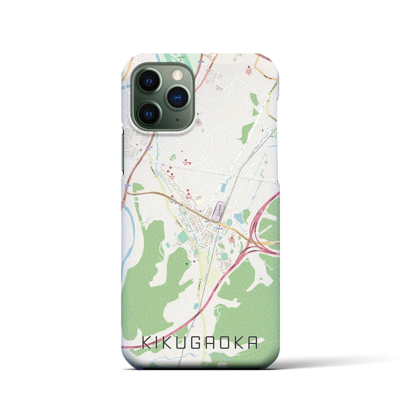 【企救丘(福岡県)】地図柄iPhoneケース(バックカバータイプ)
