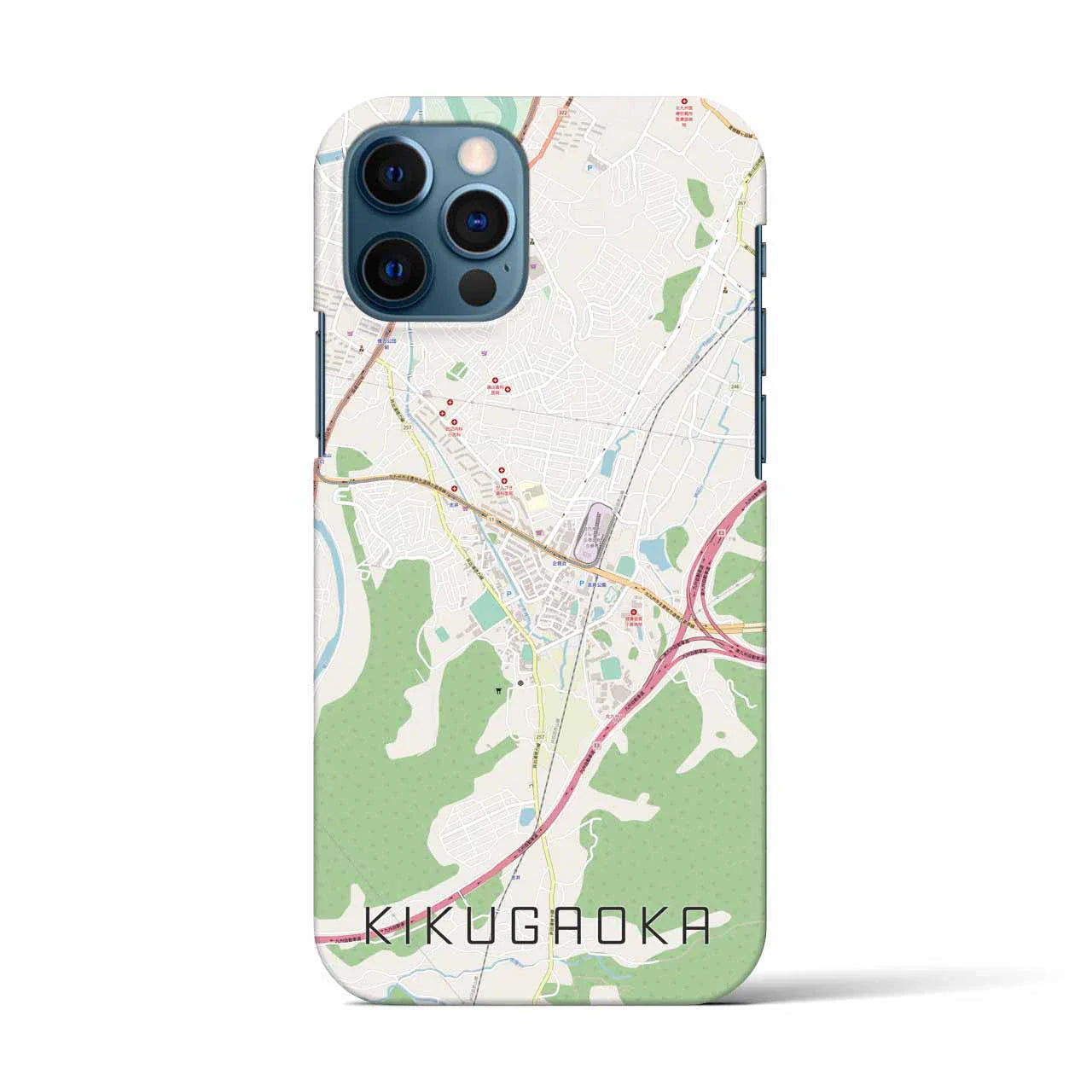 【企救丘(福岡県)】地図柄iPhoneケース(バックカバータイプ)