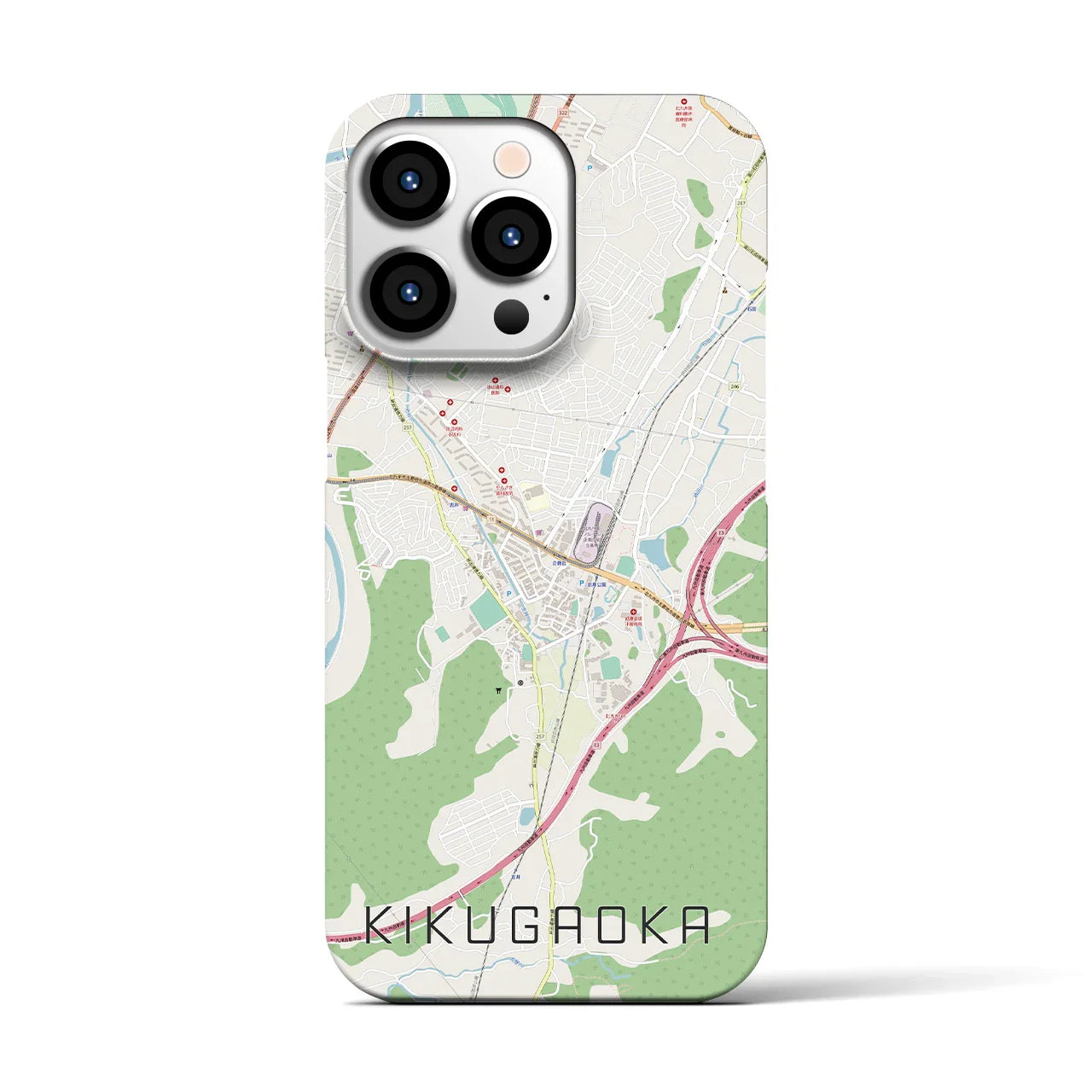 【企救丘(福岡県)】地図柄iPhoneケース(バックカバータイプ)
