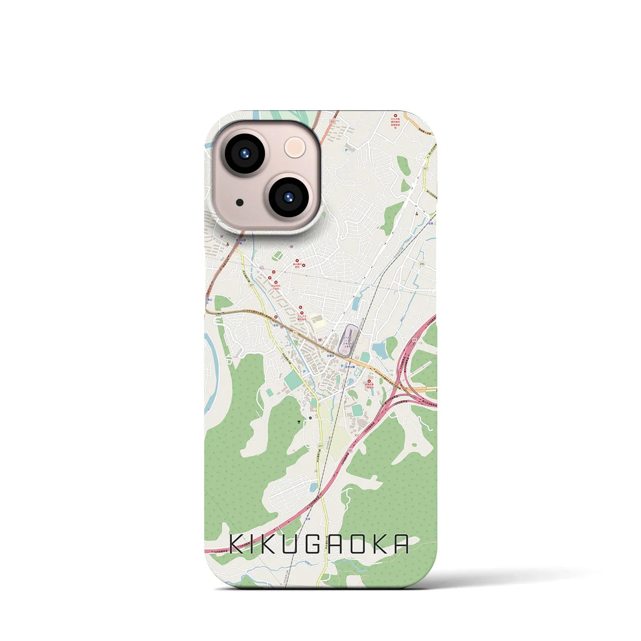 【企救丘(福岡県)】地図柄iPhoneケース(バックカバータイプ)