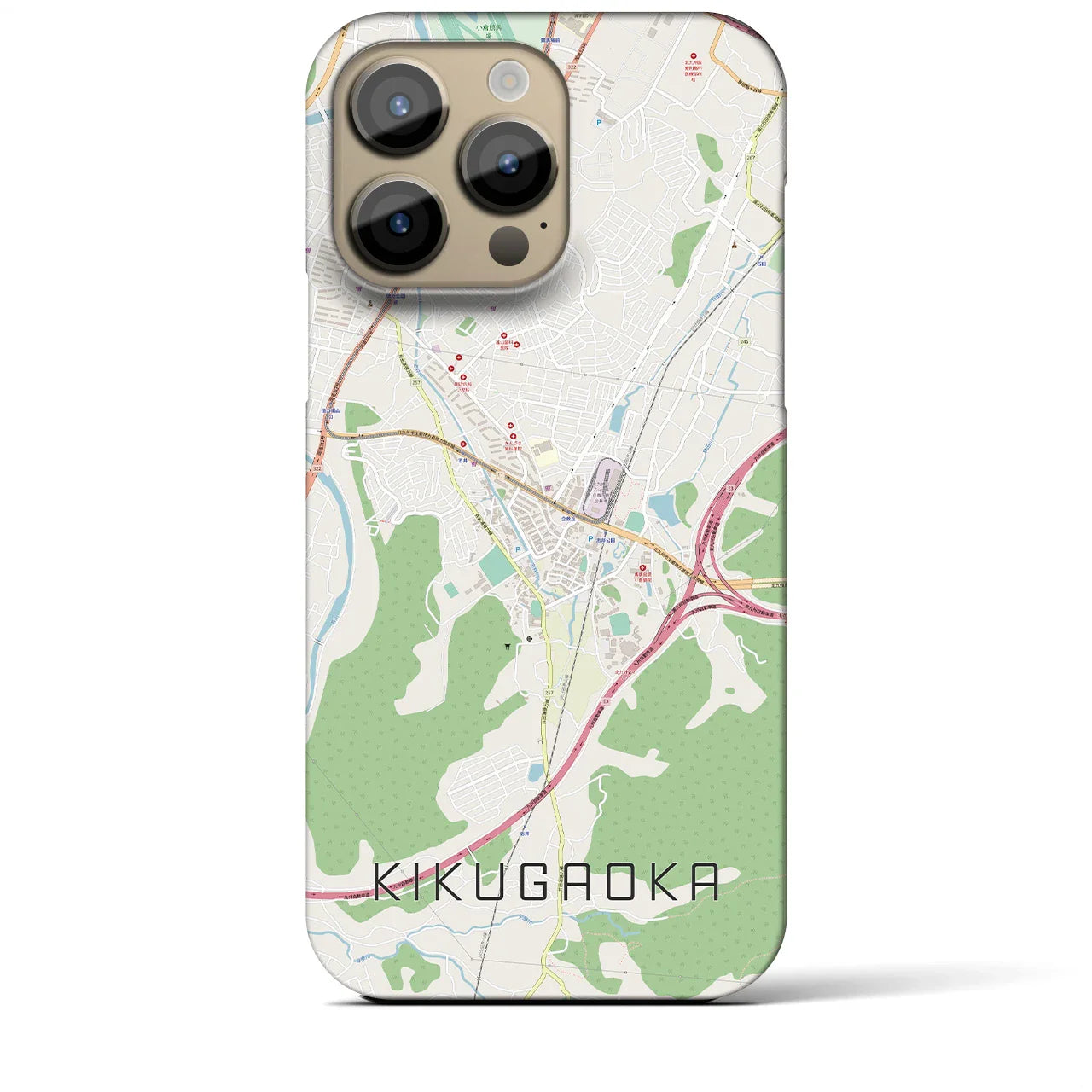 【企救丘(福岡県)】地図柄iPhoneケース(バックカバータイプ)