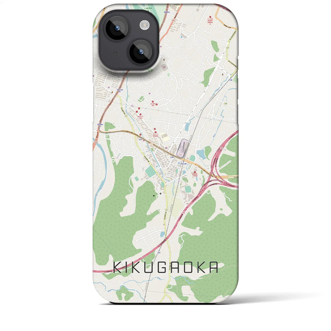【企救丘(福岡県)】地図柄iPhoneケース(バックカバータイプ)