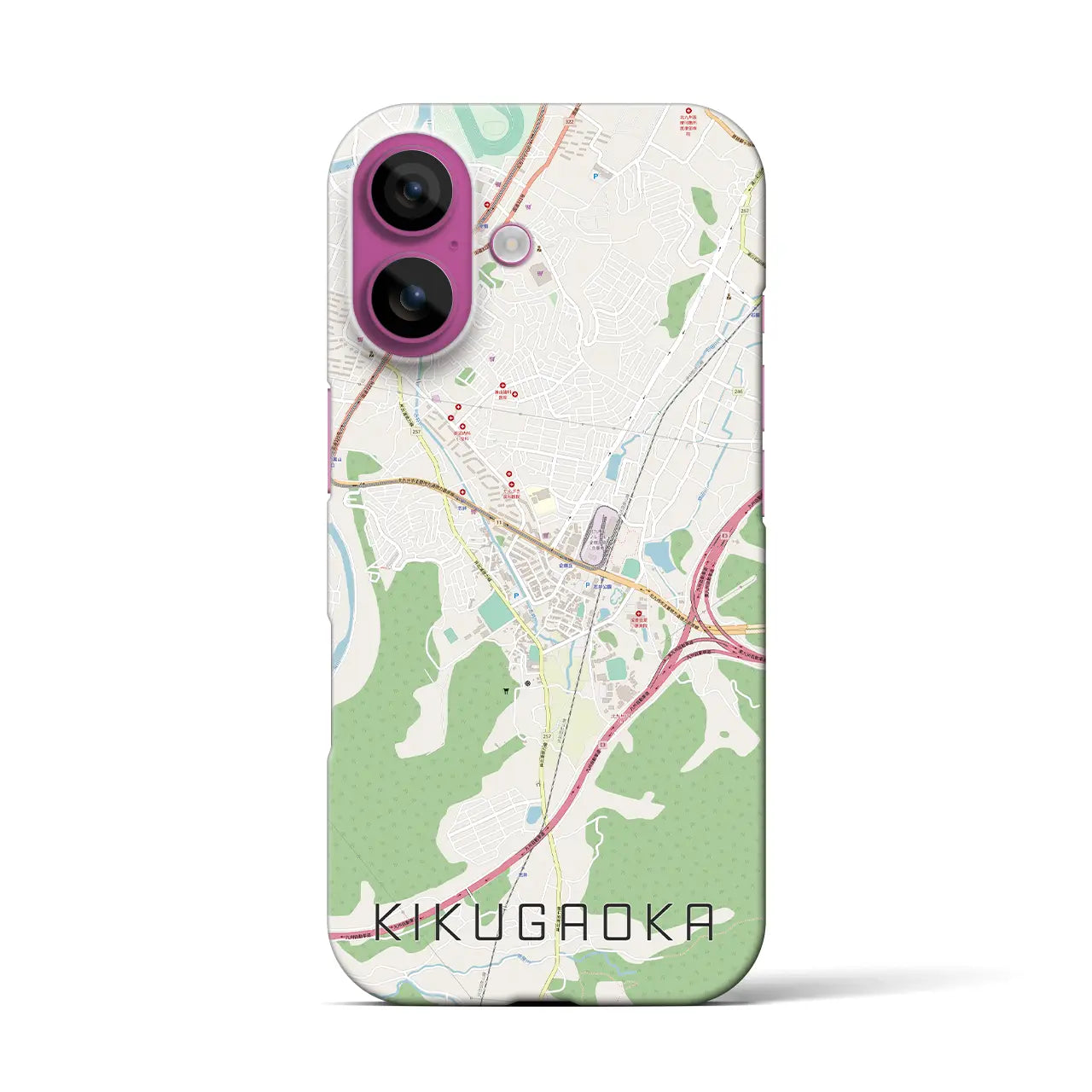 【企救丘(福岡県)】地図柄iPhoneケース(バックカバータイプ)