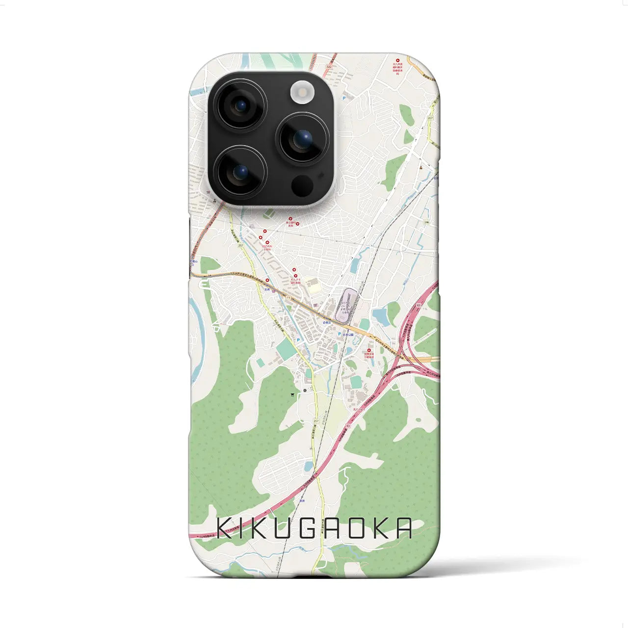 【企救丘(福岡県)】地図柄iPhoneケース(バックカバータイプ)