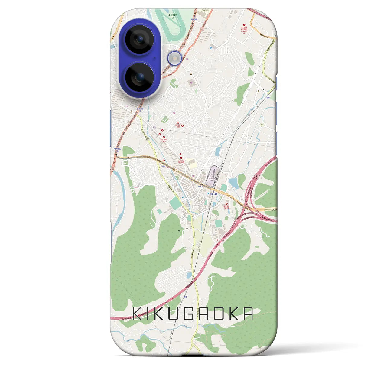 【企救丘(福岡県)】地図柄iPhoneケース(バックカバータイプ)ナチュラル・iPhone 16 Pro Max 用