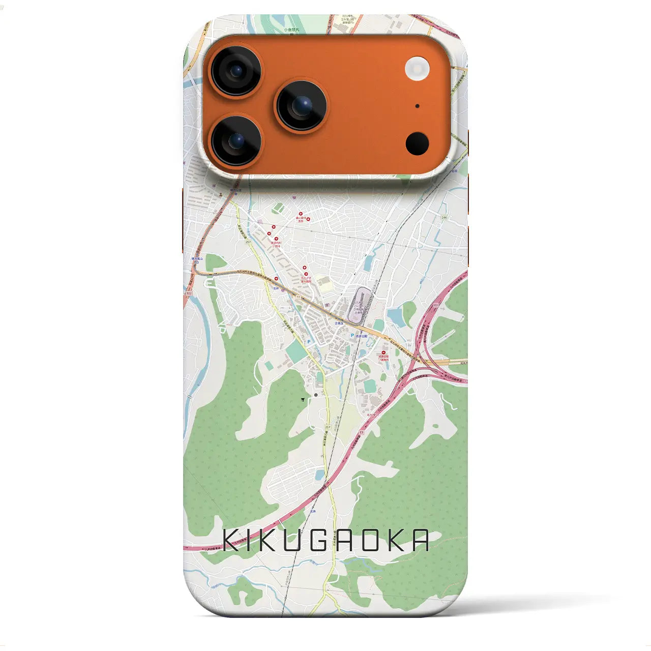 【企救丘(福岡県)】地図柄iPhoneケース(バックカバータイプ)