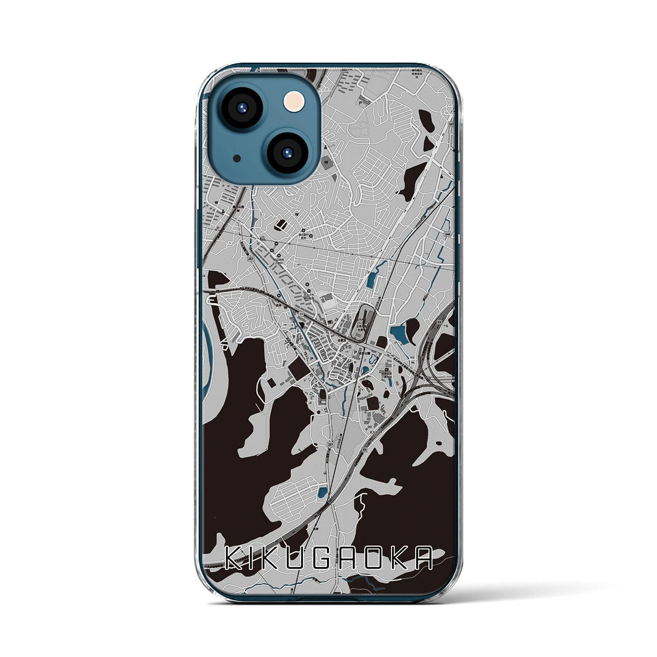 【企救丘(福岡県)】地図柄iPhoneケース(クリアタイプ)