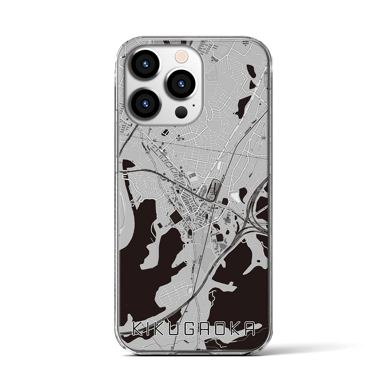 【企救丘(福岡県)】地図柄iPhoneケース(クリアタイプ)