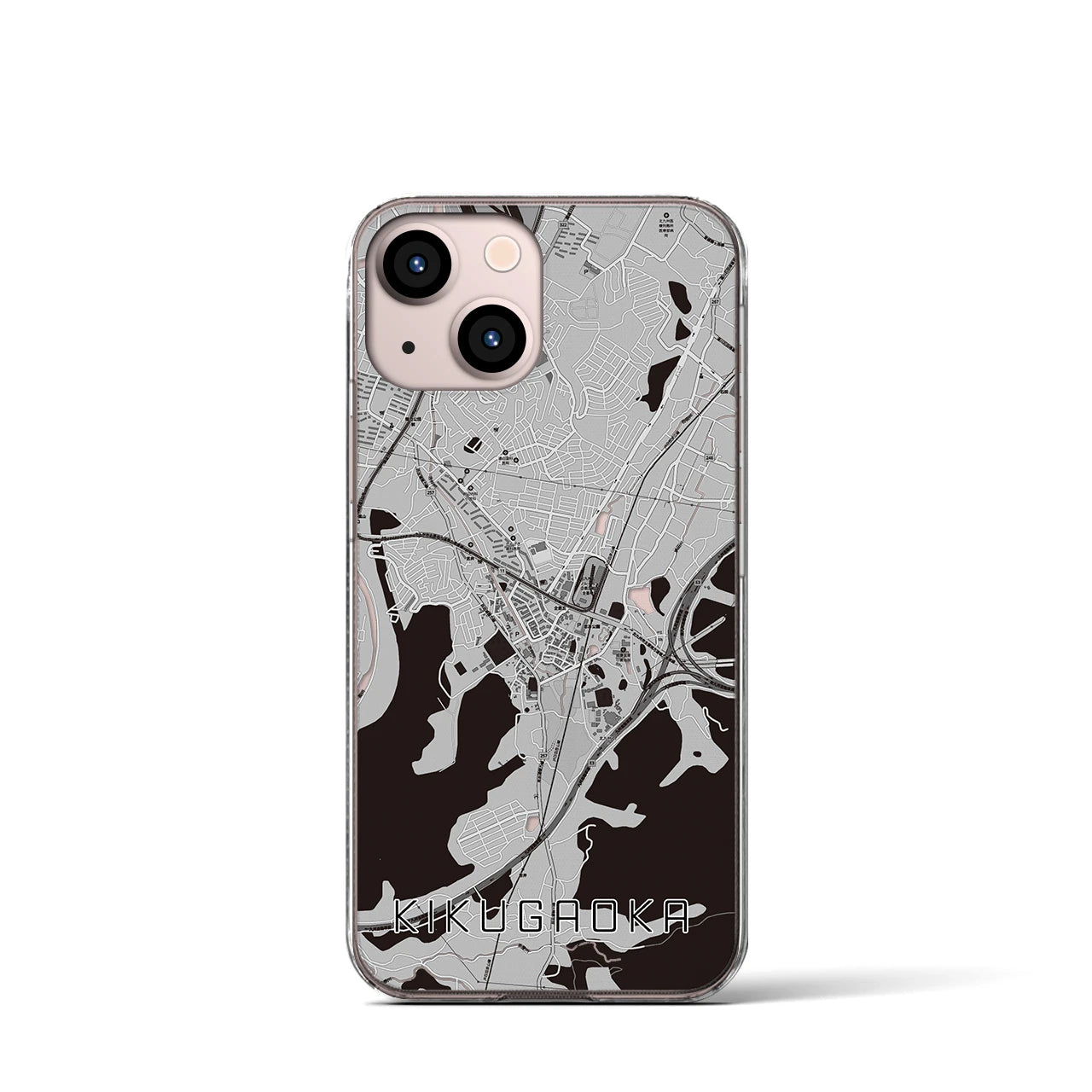 【企救丘(福岡県)】地図柄iPhoneケース(クリアタイプ)