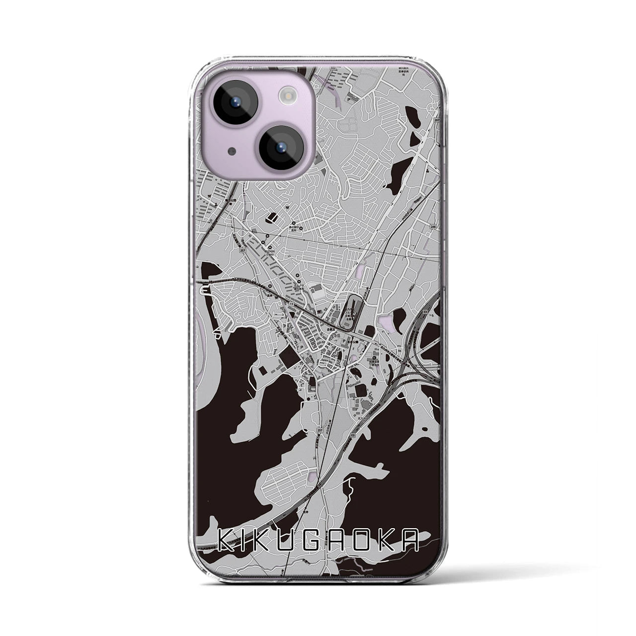 【企救丘(福岡県)】地図柄iPhoneケース(クリアタイプ)