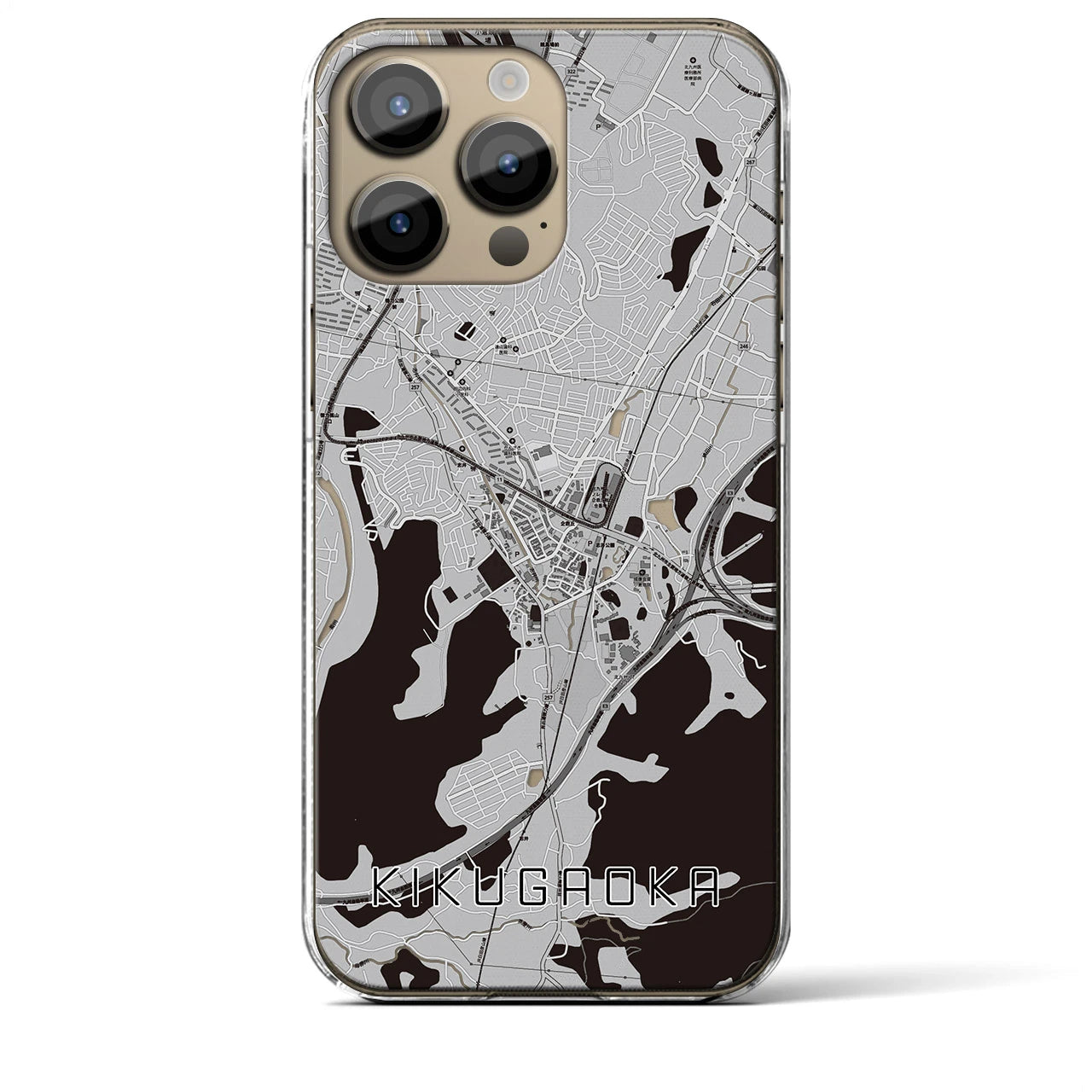 【企救丘(福岡県)】地図柄iPhoneケース(クリアタイプ)