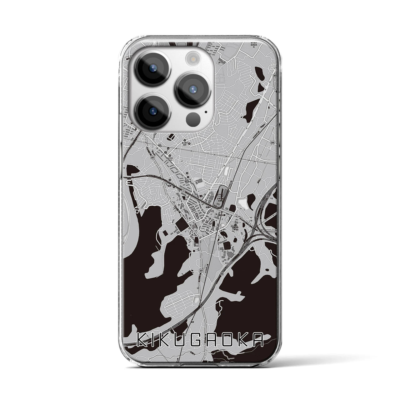 【企救丘(福岡県)】地図柄iPhoneケース(クリアタイプ)