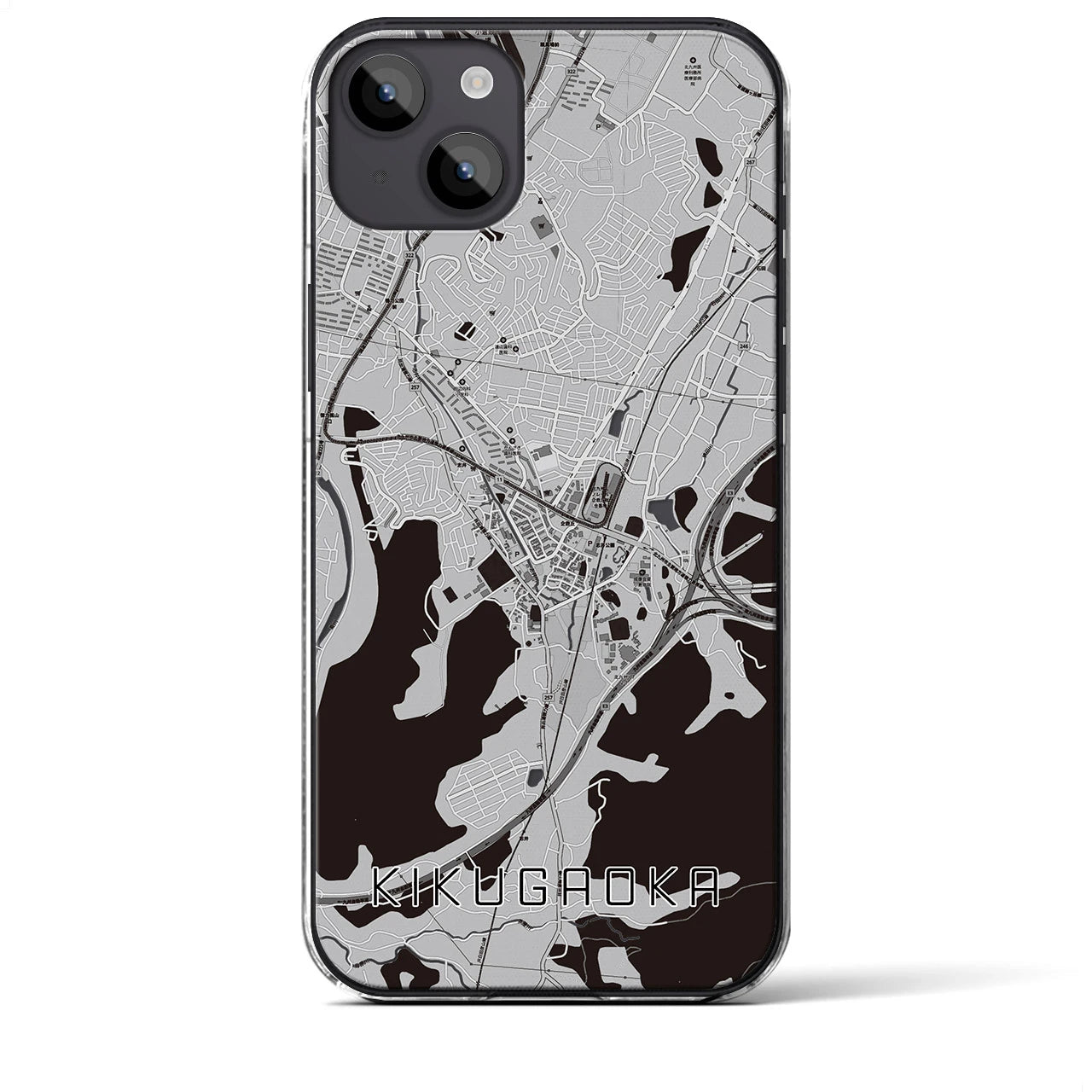 【企救丘(福岡県)】地図柄iPhoneケース(クリアタイプ)