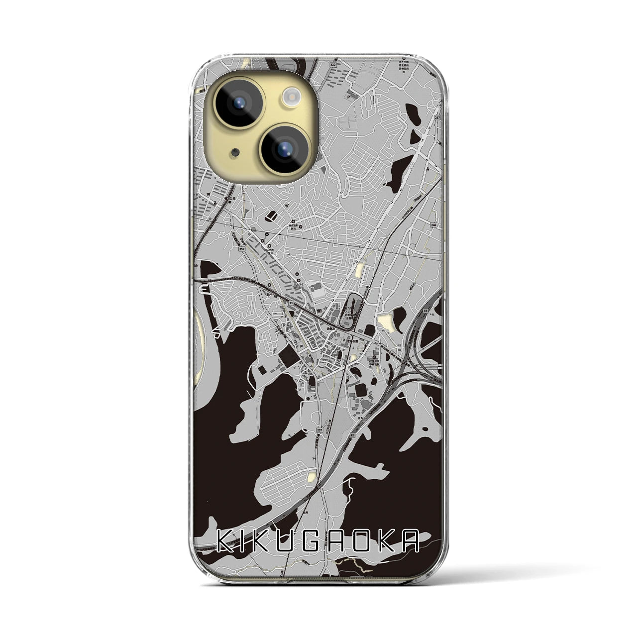 【企救丘(福岡県)】地図柄iPhoneケース(クリアタイプ)