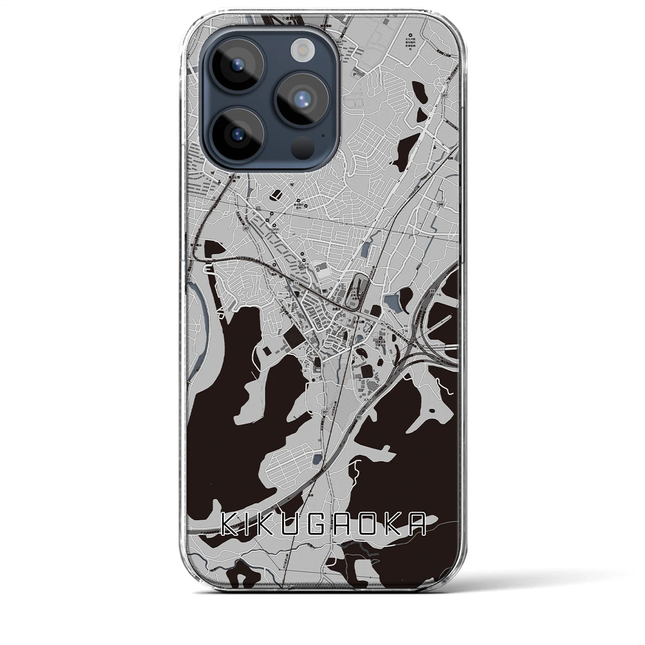 【企救丘(福岡県)】地図柄iPhoneケース(クリアタイプ)