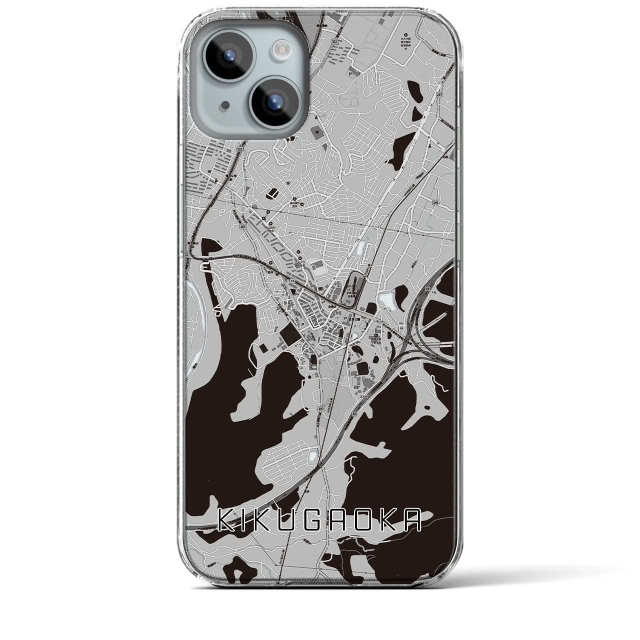 【企救丘(福岡県)】地図柄iPhoneケース(クリアタイプ)